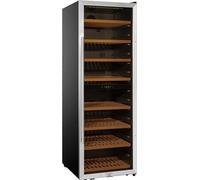 METRO Professional Cave à vin GWC1171D, acier inoxydable/verre, 59.5 x 69 x 173.7 cm, 171 bouteilles, avec serrure, noir/argenté
