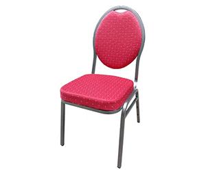 METRO Professional Chaise de Banquet Empilable en Acier Rouge, 43,5 x 58 x 92,5 cm