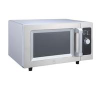 METRO Professional Four à Micro-ondes GMW1125-K, Acier Inoxydable, 51.1 x 43 x 31.1 cm, 1000 W, 25 L, Commande mécanique, Minuterie à Bouton Rotatif, Argenté