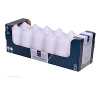 METRO Professional Lot de 12 Bougies Piliers, 100 x Ø 48 mm, Combustion: environ 21h, Blanche, Idéales pour la Maison, les Fêtes et la Restauration