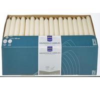 Metro Lot de 30 bougies de table professionnelles,Ø 21.5 mm (180 mm de long),Durée de combustion 6h,Fournitures gastronomiques,Bougies droites