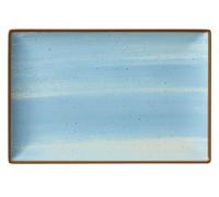 METRO Professional Lot de 6 assiettes en grès Bleu 30 x 20 cm Madleen