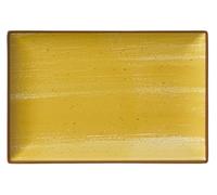 METRO Professional Lot de 6 assiettes en grès jaune 30 x 20 cm Madleen