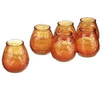 METRO Professional Lot de 6 bougies en verre Bistro Ø 98 x 102 mm Ambre