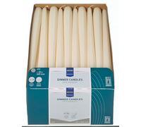 METRO Professional Lot de 60 Bougies Longues, 240 x Ø 22 mm, Durée de combustion: env. 7h, 100% paraffine, beige