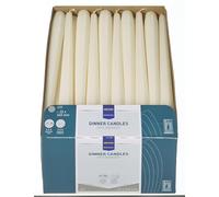 METRO Professional Lot de 60 bougies longues Beige Ø 22 x 240 mm durée d'éclairage de 7 heures
