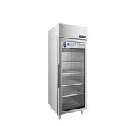 METRO Professional Réfrigérateur à Porte Vitrée GRE2700G, 73 x 80.5 x 209 cm, 450 L, Argenté