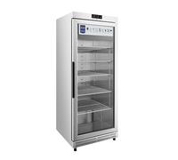 METRO Professional Réfrigérateur à Porte Vitrée GRE6600SG, 7.5 x 72 x 188.5 cm, 380 L, Argenté