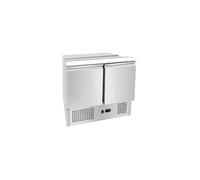METRO Professional Saladette GSA3600GN, Acier inoxydable, 90 x 70 x 88.8 cm, 239 L, refroidissement statique par ventilateur, avec serrure, argenté (avec sliding top)