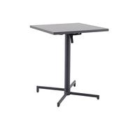 METRO Professional Table de Bistrot Sofia, Pliante, Acier, 60 x 60 cm, Carrée, Gris foncé