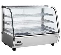 METRO Professional Vitrine Chauffante GHV1130, Presentoir Buffet, 130 L, Temp : 30 à +90°C, 1500 W, 3 étagères
