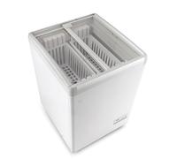 METRO Professional Vitrine de Congélation GICC1108, -25°C à -18°C, Porte Coulissante, 120 L, Serrure avec Clé, Blanc