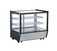 METRO Professional Vitrine réfrigérée GCV1120R, inox/plastique/verre, 70.2 x 56.8 x 68.6 cm, 120 L, froid ventilé, 2 étagères réglables