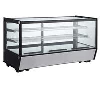 METRO Professional Vitrine réfrigérée GCV1200R, inox/plastique/verre, 121.9 x 56.8 x 68.6 cm, 207 L, froid ventilé, 2 étagères réglables