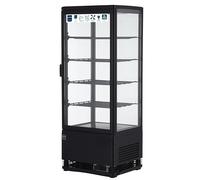 METRO Professional Vitrine Réfrigérée GGC2098B, Verre/Plastique, 42.8 x 38.6 x 111 cm, 98 L, Noir