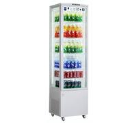 METRO Professional Vitrine RŽfrigŽrŽe GGC3270, Plastique/Verre, 52x48.5x189.5cm, 270L, Refroidissement par Ventilateur, 4 ƒtagres RŽglables, Blanc (Blanc, 270L)