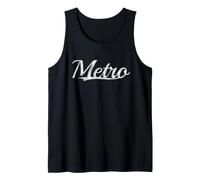 Metro Vintage Inspired Throwback Varsity Classic Design Débardeur