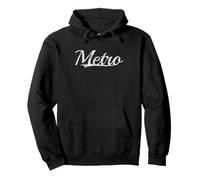 Metro Vintage Inspired Throwback Varsity Classic Design Sweat à Capuche