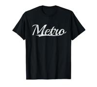 Metro Vintage Inspired Throwback Varsity Classic Design T-Shirt
