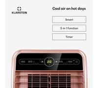Metrobreeze New York Smart 12k climatiseur mobile 12000 BTU/3,5 kW EEC A télécommande rose gold - Klarstein
