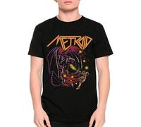 Metroid Samus Battle Mens T-Shirt Black Tee Black XL