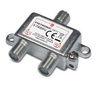Metronic Répartiteur Antenne TV TNT 2 Sorties Fiche F, Splitter, Coupleur pour 2 Téléviseurs- 336112