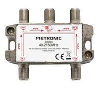 METRONIC Répartiteur TV/Sat 4 Sorties à fiche F blindé métal