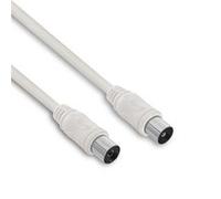 Metronic 338011 Câble TV coaxial 9,52 mm mâle/fem. 10 m - blanc Blanc G