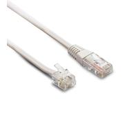 Metronic 395227 Câble téléphonique RJ45/RJ11 mâle/mâle 3 m pour modem routeur fax compatible norme NF C15-100 Blanc