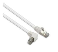 METRONIC 395528 Câble Ethernet Coudé 90° 5M Cat 6a FTP RJ45 Haut Débit, Cordon Réseaux Internet Ordinateurs, Gaming - Blanc