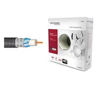 Metronic 414220 Câble coaxial de 100 m pour Usage intérieur et extérieur - qualité Installation TV (antenne) / Sat (Satellite) diamètre 5 mm blindé, impédance 75 ohms - Blanc