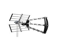 Antenne tv extérieure Metronic Uhf trinappe 26 db gris métallisé + filtre 4g
