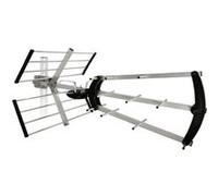 Metronic 415047 Antenne d'extérieur Trinappe 20 db - filtre 4G - UHF - Fiche F compacte et dépliable