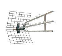 Metronic 415052 Antenne d'extérieur trinappe amplifiée 45 DB - 694 MHz gris