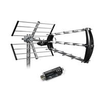 METRONIC 415054 Antenne d'Extérieur Trinappe 26 DB - Filtre 5G 694 MHz, Récéption TV TNT Signaux DVB-T / T2 - Montage Toit ou Combles - Compatible 4K UHD - Gris