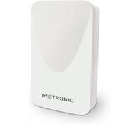 Metronic 415985 Antenne d'extérieur Amplifiée Plate - Blanc - 43 dB - Filtre 4G - 4K HD