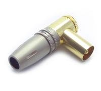 Metronic 418908 Fiche TV Fiche TV metal coudee male 9,52mm