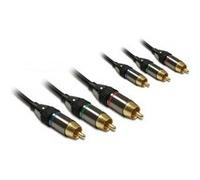 Metronic 419205 Pack de 3 Câbles RCA M/M 1,5 m Noir