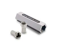 Metronic 438115 Fiche (avec joint d'etancheite) et Raccord Cle a fiche F + 2 fiches F a visser