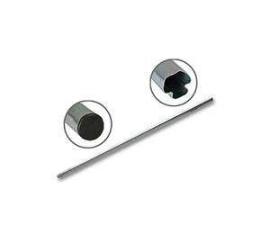 Metronic 450345 Mats Zingue Blanc (avec bouchon) Emboitable droit 1m D40mm