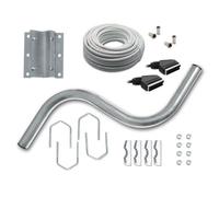 MÉTRONIC - 450371 - FX 1 - SUPPORT ANTENNE BRAS EN S + 2 FICHES F, 1 PÉRITEL, 20M DE CÂBLE