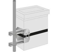 Metronic 450890 Fixation cerclage simple zingué blanc pour mât diam. 25-50 mm Gris G