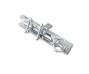 Metronic 450895 Fixation toit et cheminée Cerclage double zingue blc pour mat D25 a 50mm / L 345mm / l'unite