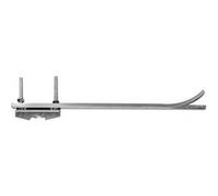 Metronic 450931 Fixation murale zingue blanc Pattes de scellement pour mat D30 a 50mm (l'unite) 250mm