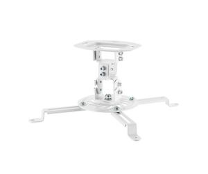 METRONIC 451073 Support Fixation Inclinable, Orientable pour Vidéoprojecteur Montage Plafond, Mural - Charge Max 13,5Kg - Blanc