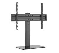 METRONIC 451078 Support TV sur Pied Universel Pivotant pour Télé 37 à 70 Pouces (94 à 178 cm) - Stand Television à Poser sans Percer sur Meuble - 9 Hauteurs Ajustable - Noir