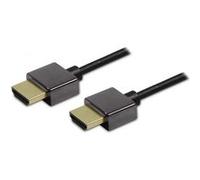 Metronic 470261 Câble HDMI High Speed + Ethernet mâle/mâle ultra fin 1,5 m Noir G