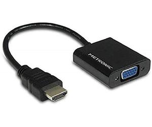 Metronic 470274 Convertisseur HDMI/VGA 3.5 Jack Noir