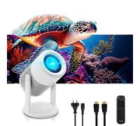 Metronic Vidéoprojecteur portable Android – WiFi Bluetooth – 1080p – Haut-parleurs intégrés – Blanc