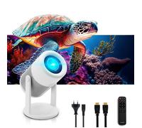 METRONIC 475351 Vidéoprojecteur Portable WiFi Bluetooth Android Haut-Parleur Intégrés - Mini Projecteur Puissant jusqu'à 5m - Blanc